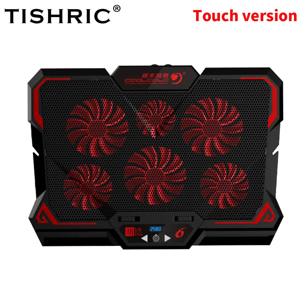 TISHRIC Laptop Cooling Pad 6 Quiet Fans Laptop Cooler Notebook High-Speed