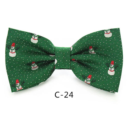 JEMYGINS Christmas Bow Ties for Mens Shirt  Snowflake Christmas Tree Pattern