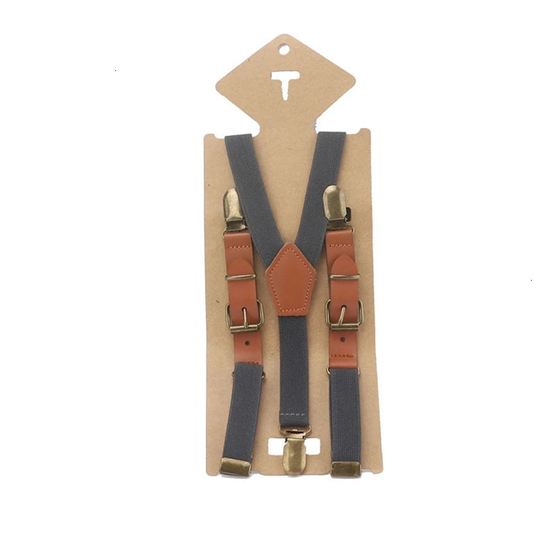 2cm Fashion Elastic Suspenders Solid Baby Boy Suspenders Children