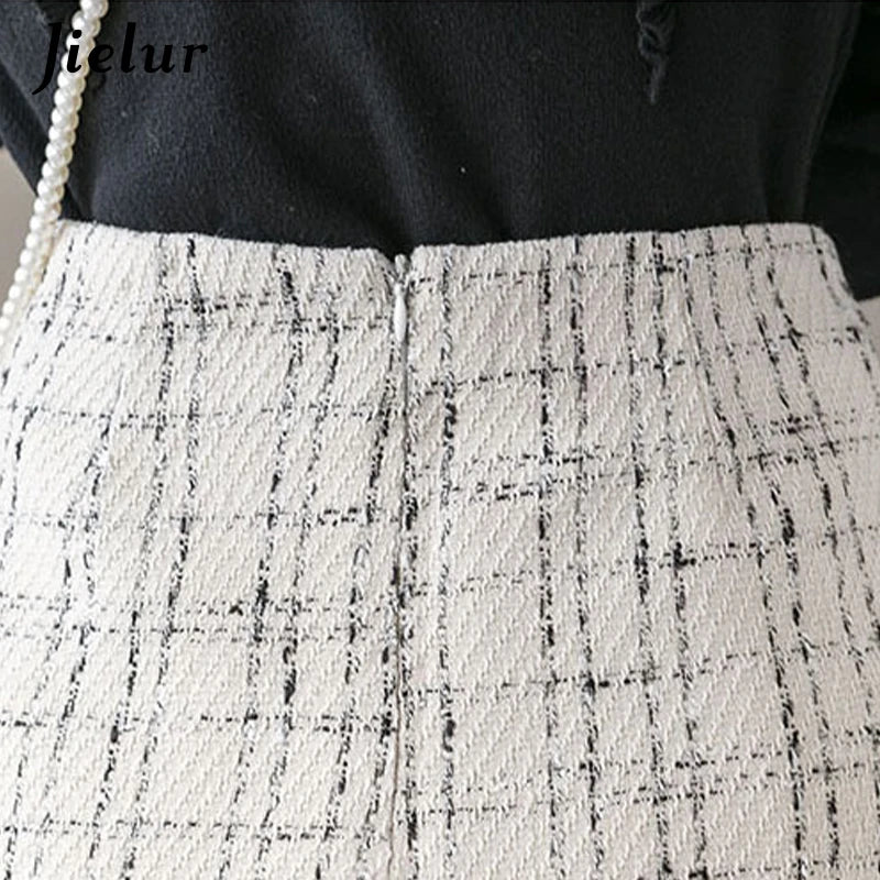 Women Skirt A-Line Slim High Waist Zipper Autumn Winter Black Mini Skirts Womens