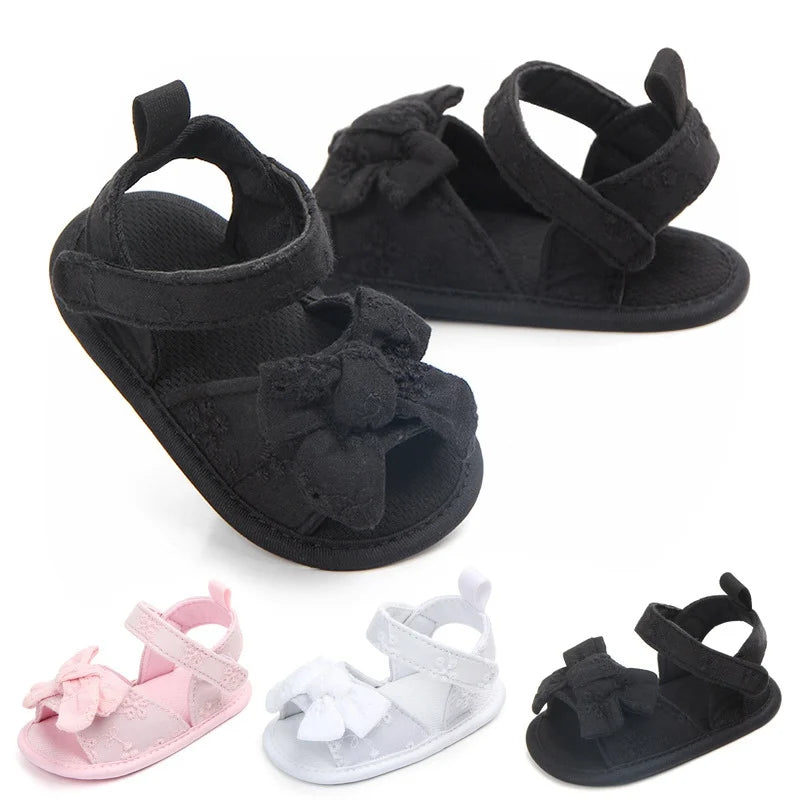 Newborn Baby Girl Shoes Summer Bowknot Cute Shoes Toddler Casual Crib Sandals