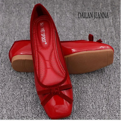 Fashion 2023 New Square Square Flat Bottom With  Version of Single Shoes