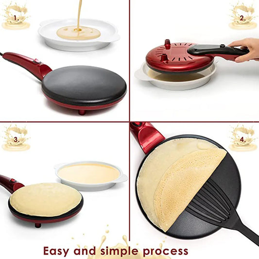 Electric Crepe Maker 220V Pizza Pancake Machine Non-Stick Griddle Baking Pan