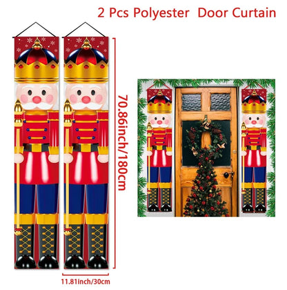 Christmas Door Decoration 2024 Merry Christmas Banner Decor for Home