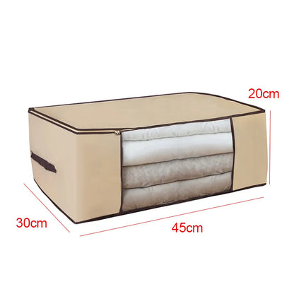 Foldable Storage Bag Quilt Storage Bags Pillow Clothes Closet Organizer