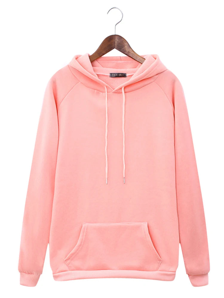 Sweatshirts Women Pink Women's Gown With a Hood Hoodies Ladies Long Sleeve