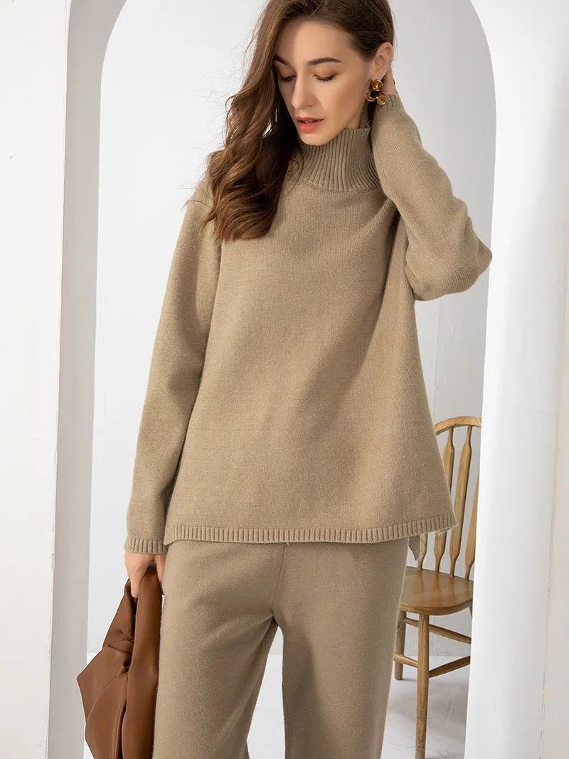 Autumn Winter Basic Oversize Thick Sweater Pullovers Women Loose Cashmere