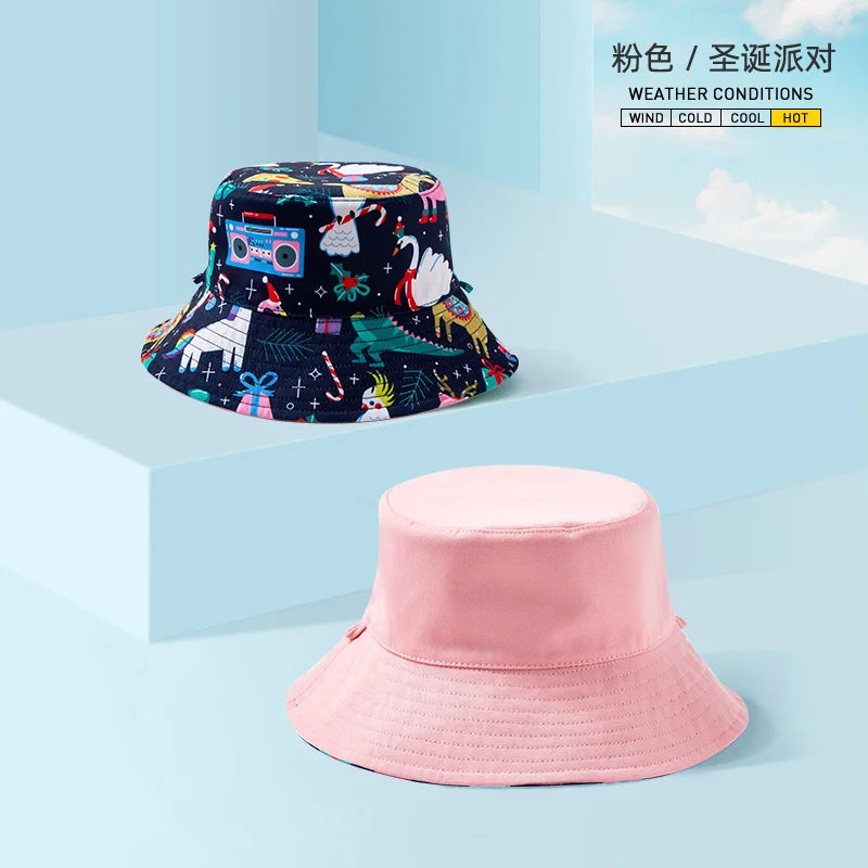 Children's Hat Double-Sided Fisherman Hats Summer Sunscreen Cap Boys