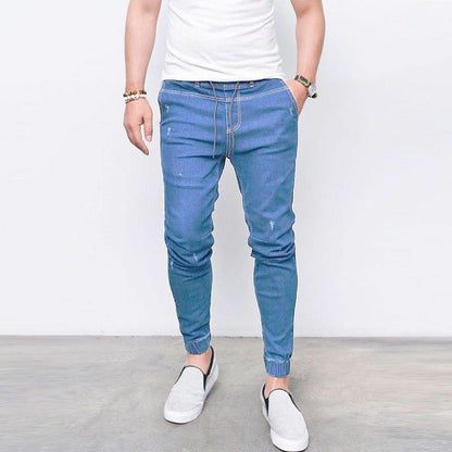 New Stylish Men Stretch Jeans Fit Denim Pants Joggers Jean's