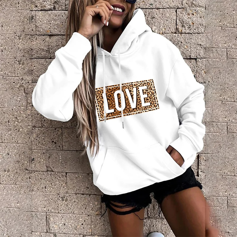 Women's Hoodie Pullover Loose Large Pockets Long Sleeve Sweatshirt Top