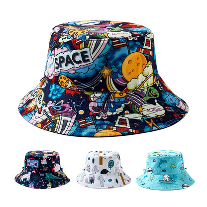 Children's Hat Double-Sided Fisherman Hats Summer Sunscreen Cap Boys