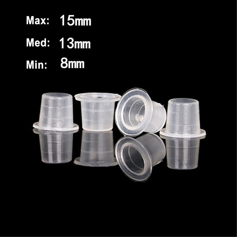 100pcs/Bag Disposable Plastic Permanent Makeup Tattoo Ink Cup Pigment Ink Cups