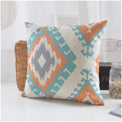 Geometric Pillow  Nordic Fresh Abstraction Cushion  Linen Cushions Waist