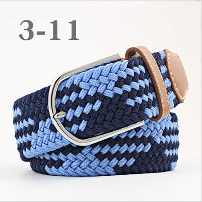 ZLD 60 Colors Female Casual Knitted Pin Buckle Men Belt