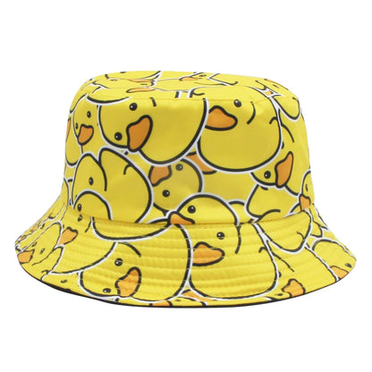 Spring Summer Cartoons Graffiti  Bucket Hat for Women Men Outdoor Foldable Hat