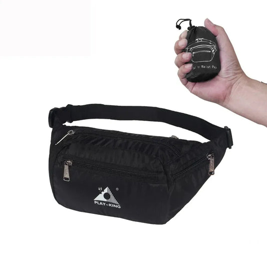 PLAYKING-Waterproof Foldable Waist Bag for Men and Women, Sport Running Bag