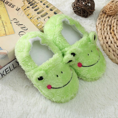 Toddler Infant Furry Slipper Kids Baby Warm Shoes Boys Girls Cartoon Soft-Soled