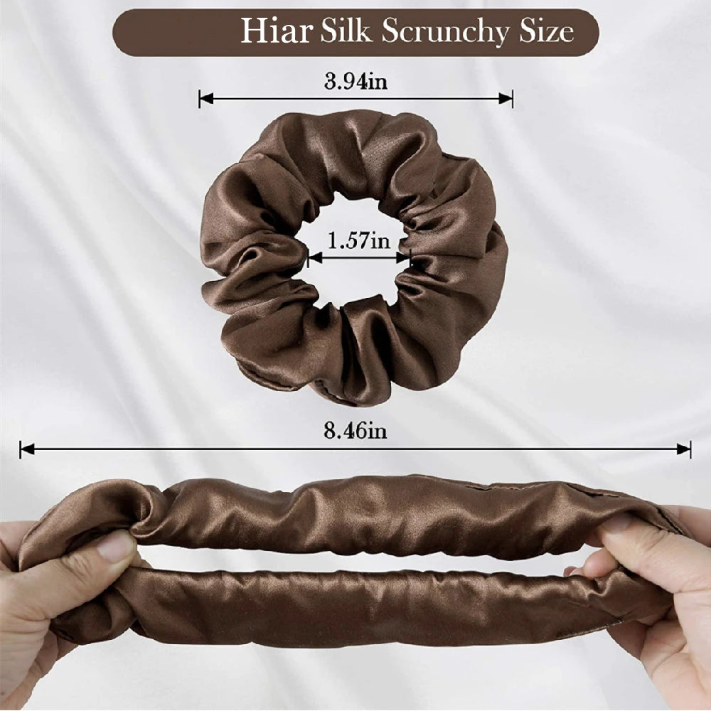 3PCS 100% Pure Mulberry Silk Hair Scrunchies Silk Hair Ties Hairbands