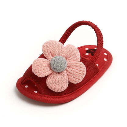 2023 Toddler Newborn Baby Big Flower Girl Sandals for Newborn Girl Slippers