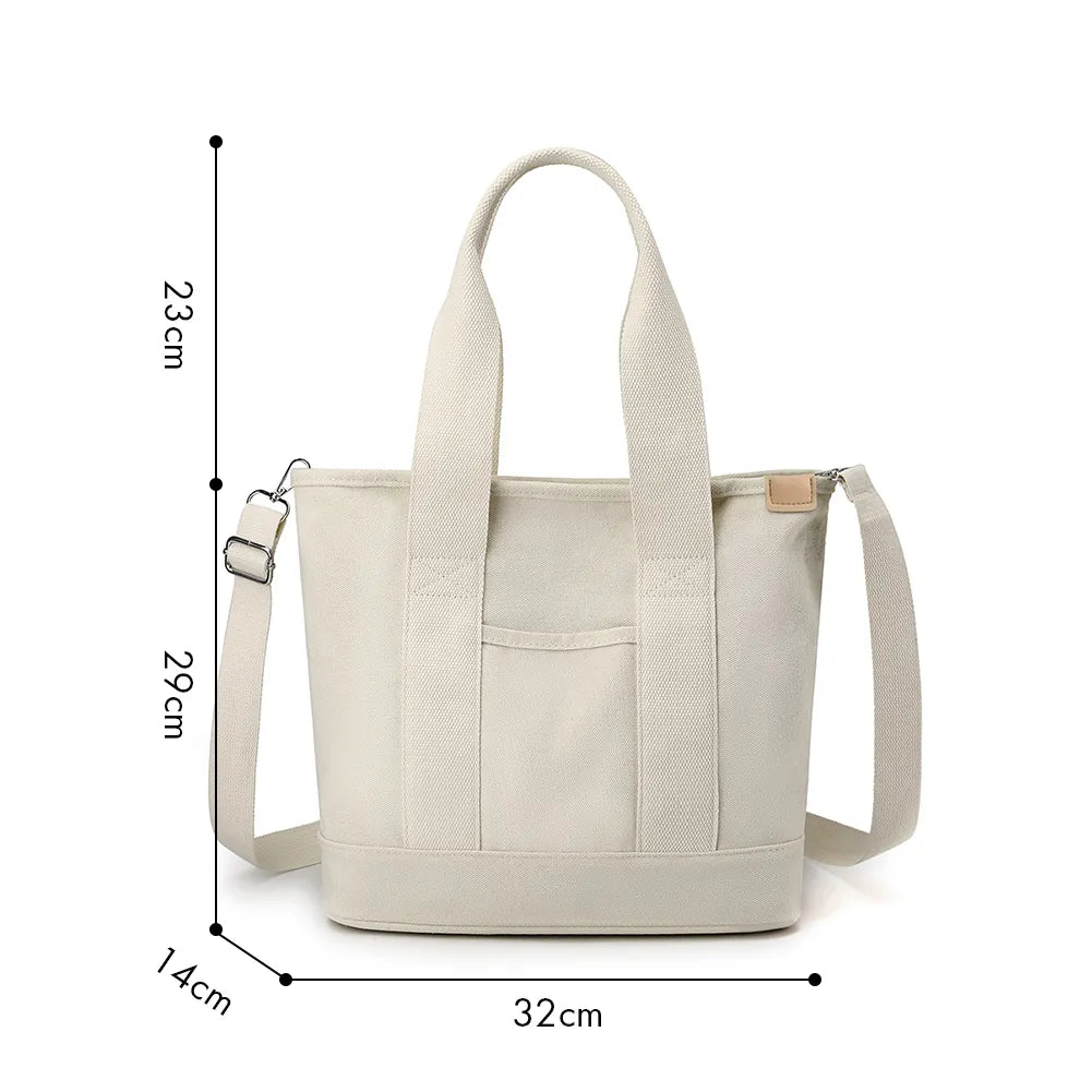 Canvas Bags for Women Handbags Shoulder Bags Solid Color