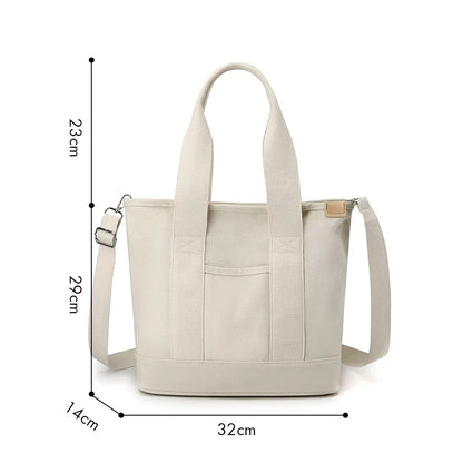 Canvas Bags for Women Handbags Shoulder Bags Solid Color