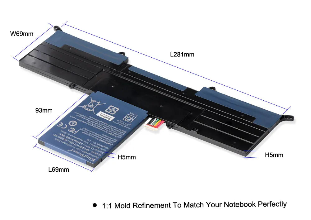 KingSener New AP11D3F Battery for Acer Aspire S3 S3-951 S3-391 MS2346 AP11D3F