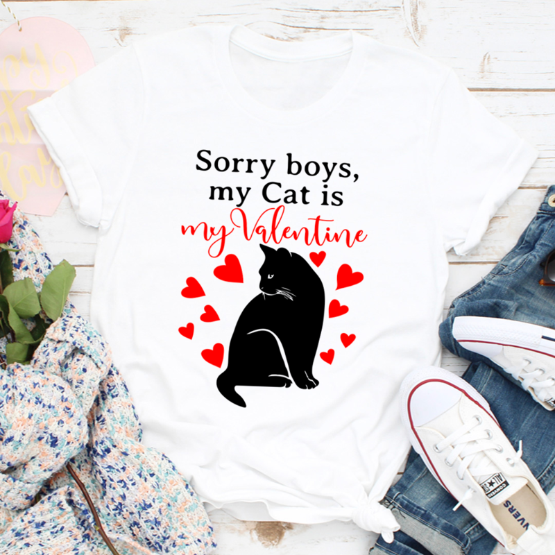 Sorry Boys My Cat Is My Valentine T-Shirt