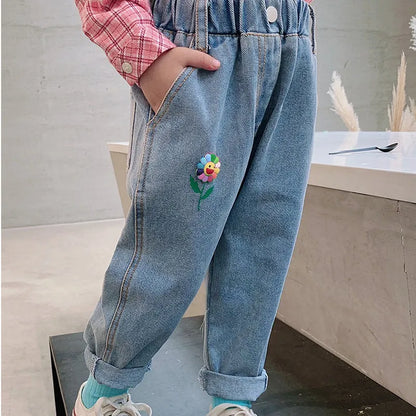 Spring New Baby Jeans Girl Clothes Casual Fashion Loose Denim Trousers Boys