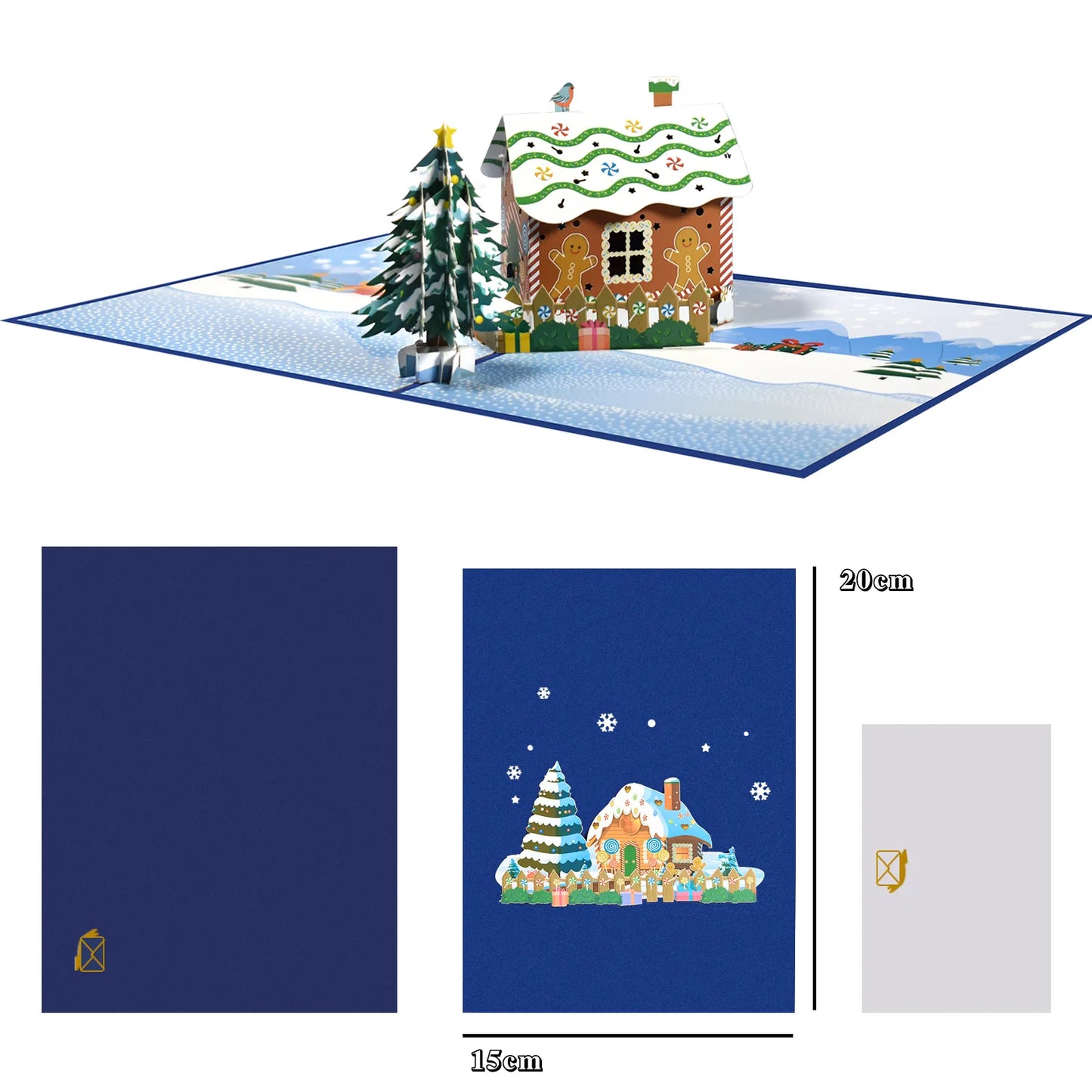 Merry Christmas Cards Christmas Tree Winter Gift Pop-Up Cards