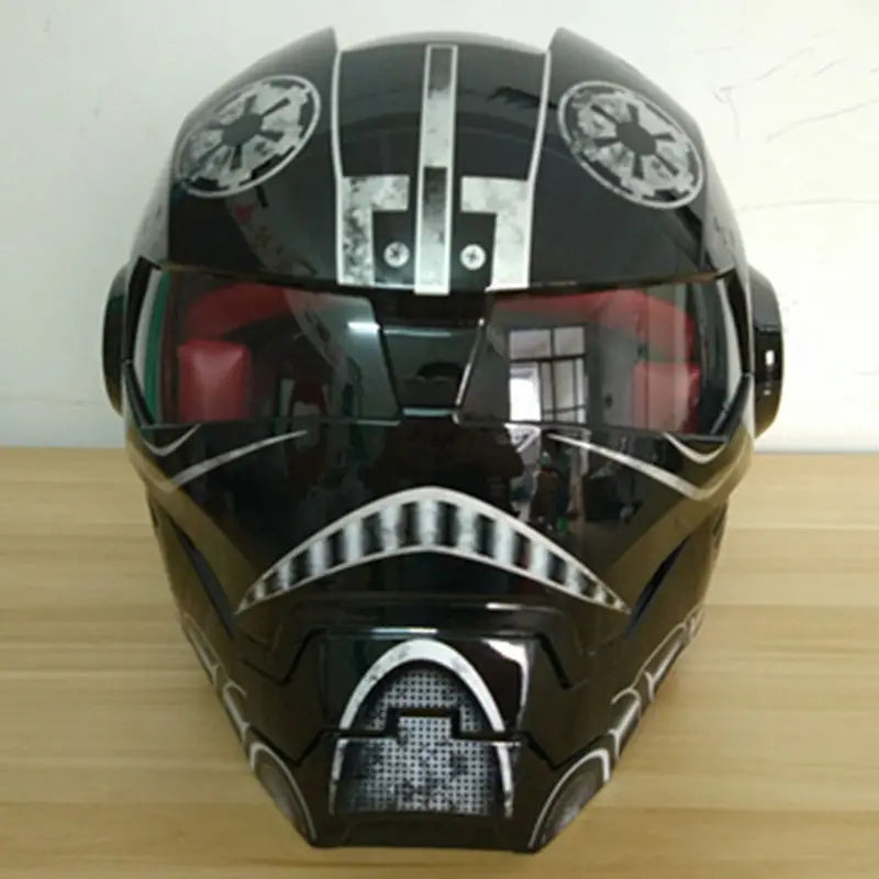 Masei Bright Black Warrior Mens Iron / Men Helmet Motorcycle Helmet Half Helmet