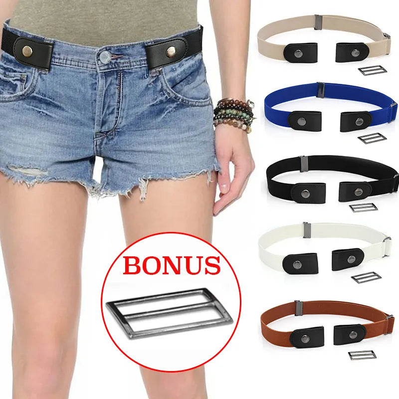 Easy Belt Without Buckle Elastic Belts for Women Stretch Riem Men Jeans