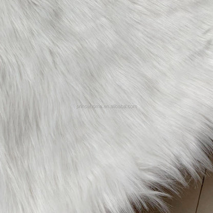 Promotional Faux Fur 24'' Christmas Tree Skirt Snowy White Tree Skirt