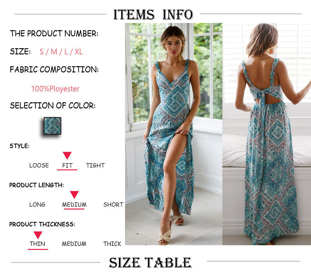 Brand New Womens Bohemian Sleeveless Stitching Print Dresses