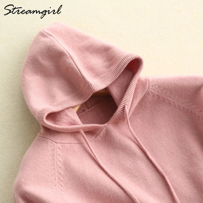 Yellow Hoodies Hooded Sweatshirt Femme Grande Taille Warm Pink Cashmere Hoodie