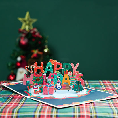 Merry Christmas Cards Christmas Tree Winter Gift Pop-Up Cards