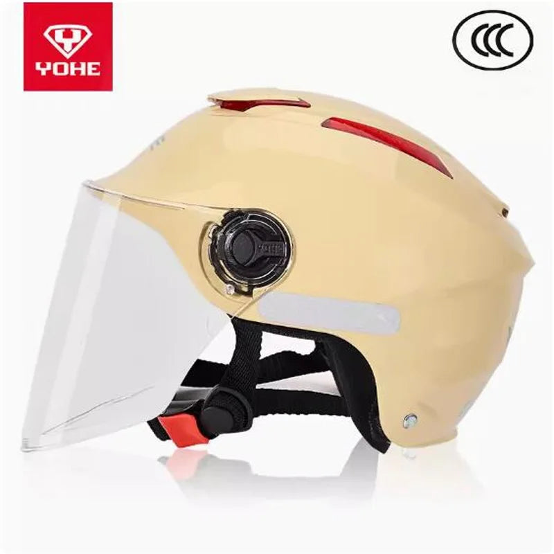 New 3C Certification Summer Half Face Motorcycle Helmet Men's Electric Bicycle