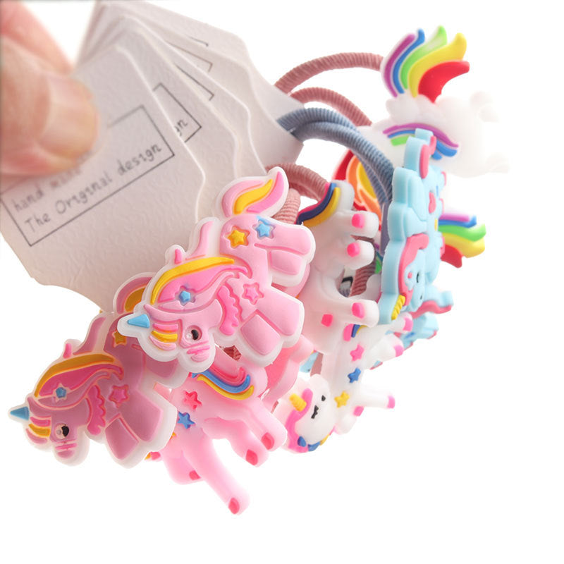 Cute Small Animal Silicone Unicorn Hair Band Rubber Band High Elastic