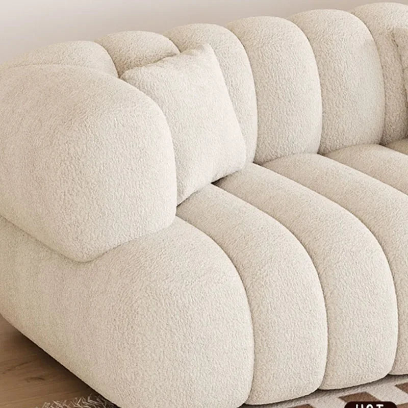 Minimalist White Sofa Children Couples Puff Relaxing Sofas Living Room Furniture