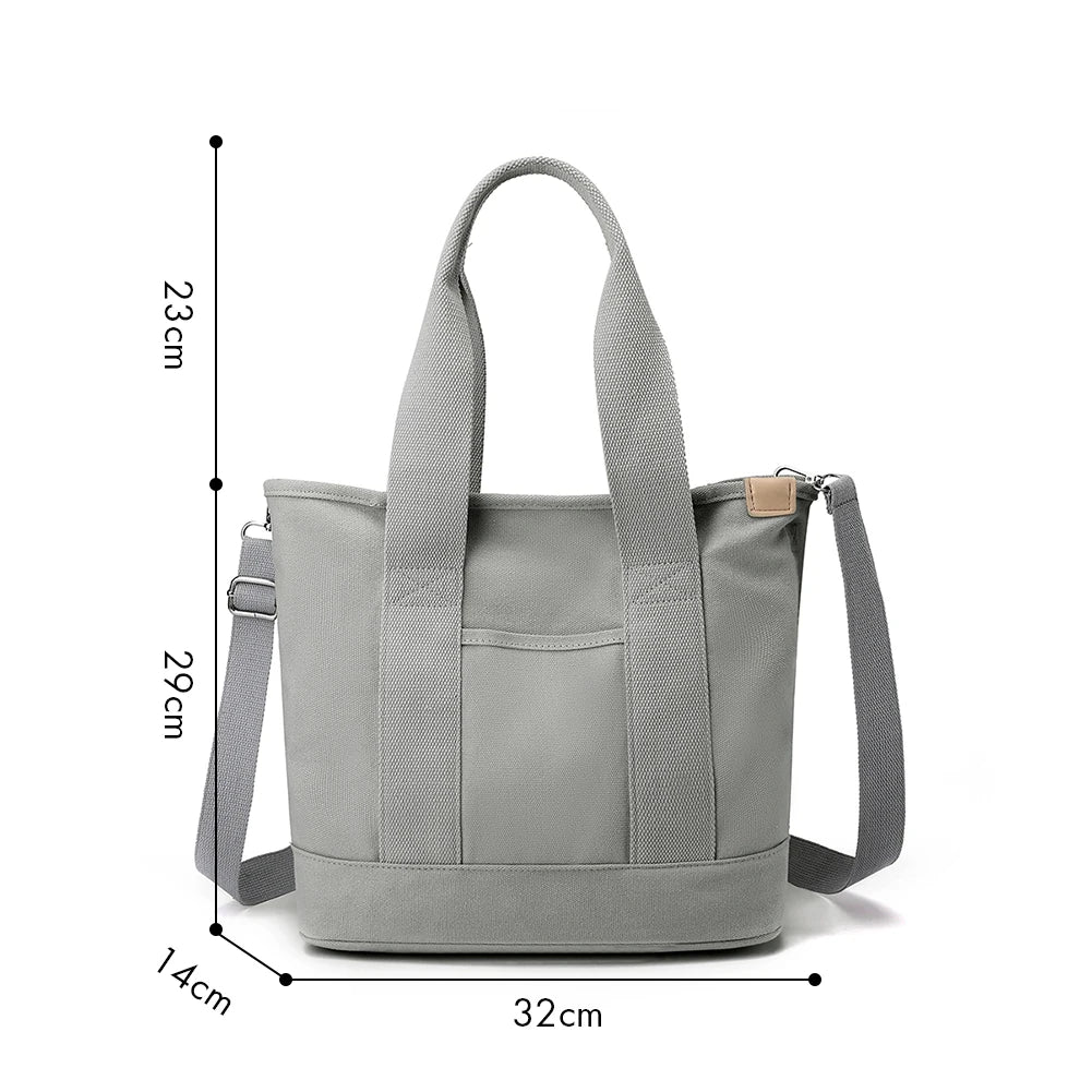 Canvas Bags for Women Handbags Shoulder Bags Solid Color