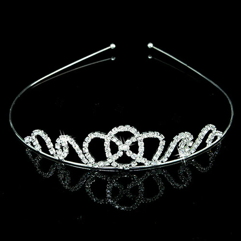 AINAMEISI Princess Crystal Tiaras and Crowns Headband Kid Girls Love Bridal