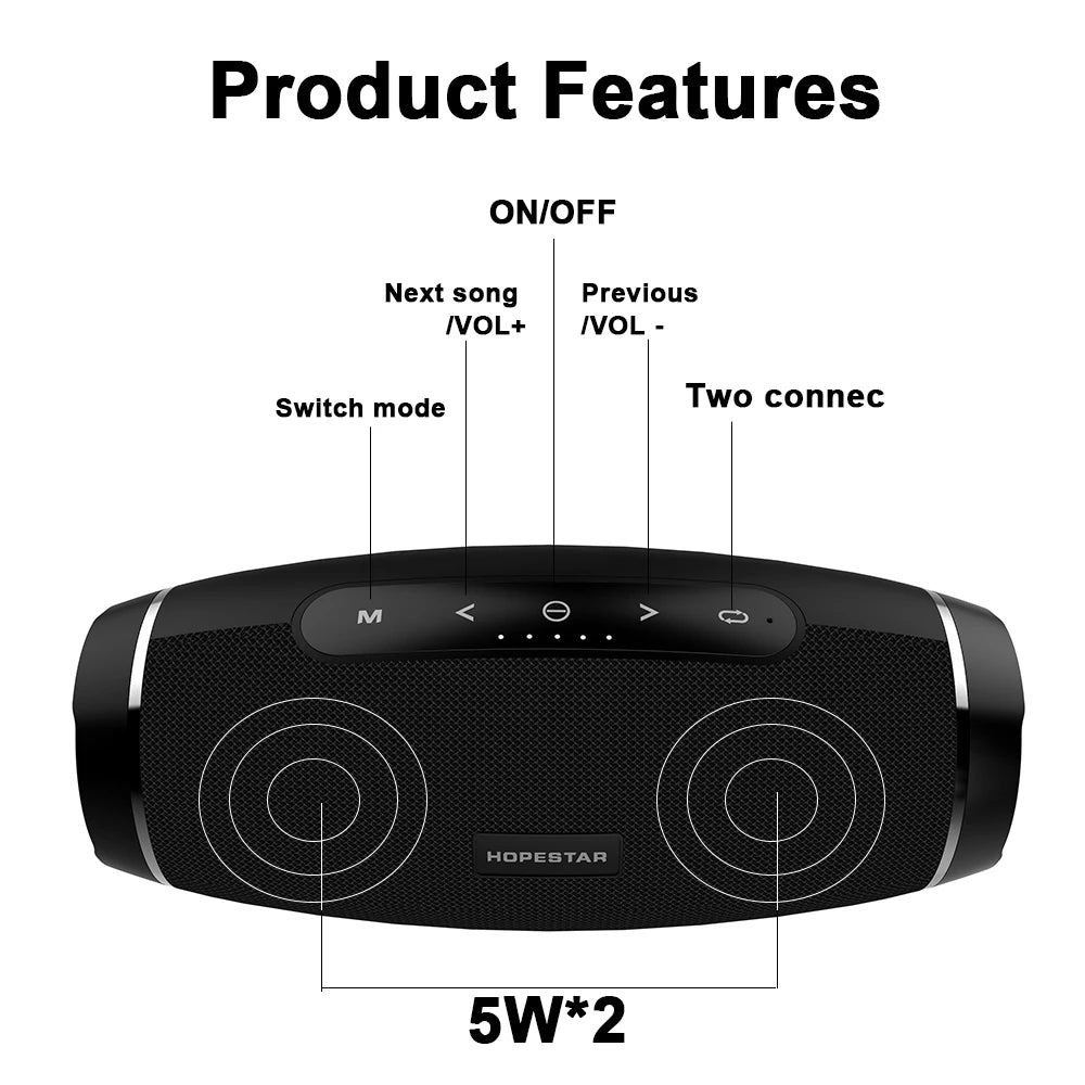 HOPESTAR H27 Wireless Speaker Double Horn Good Quality Xtreme