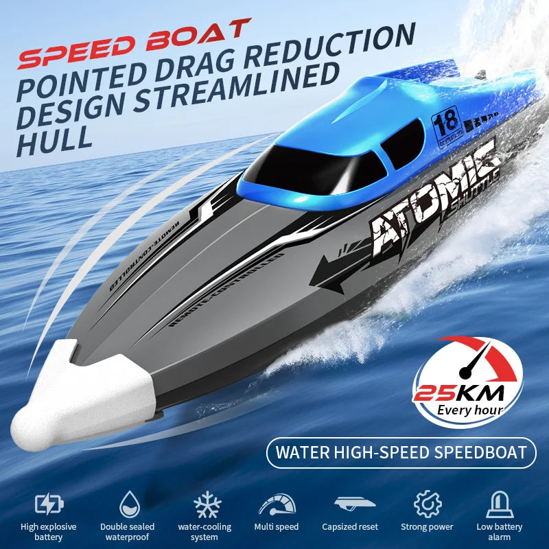 601 RC High-Speed Boat 25Km/H 2.4G Waterproof Remote Control Ship Speedboats