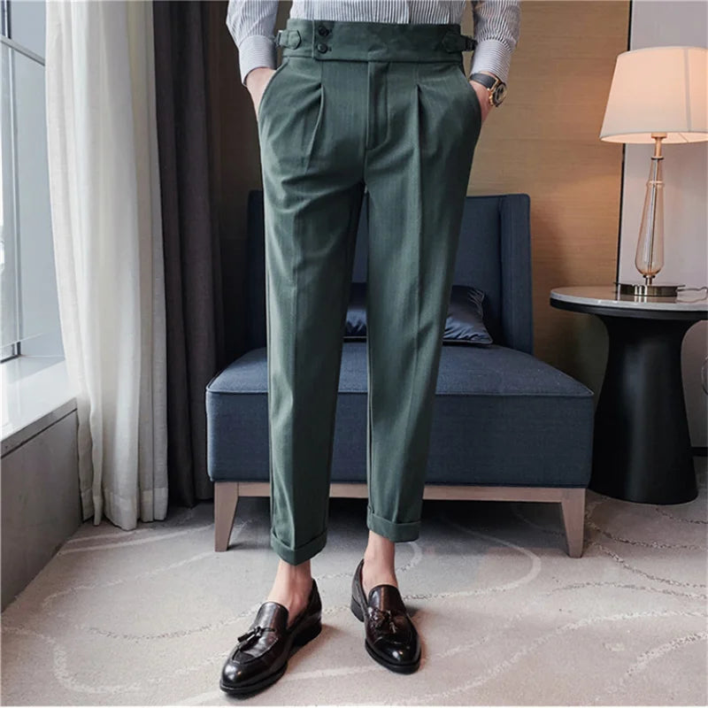 Fall 2022 High Quality Business Casual Draped High-Waist Trousers