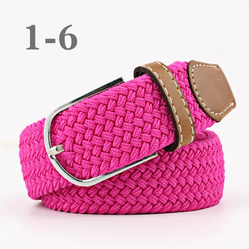 ZLD 60 Colors Female Casual Knitted Pin Buckle Men Belt