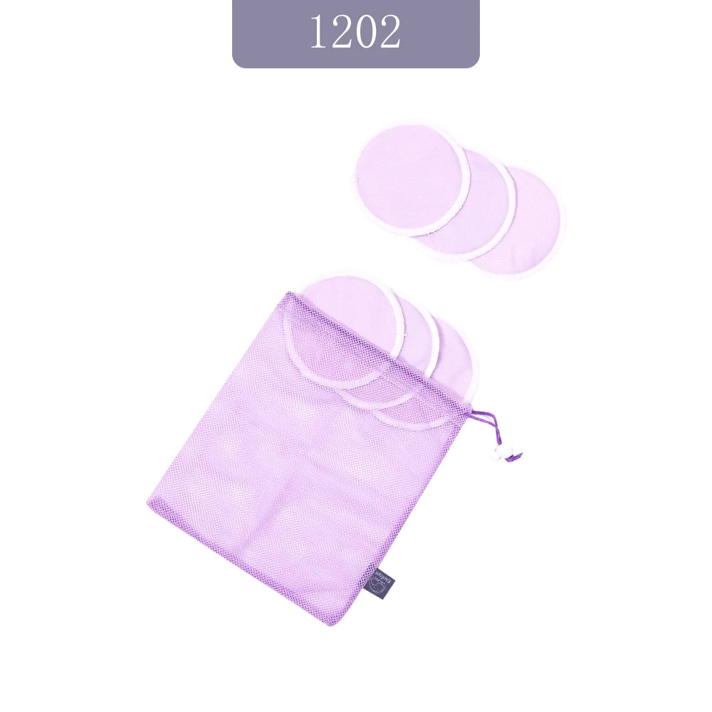 10cm Bamboo Breastfeeding Pad Reusable Nursing Pads 6pcs Set With Laundry Bag