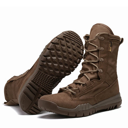 2022 Men's Snow Boots Combat Tactical Brown Hiking Boots for Men