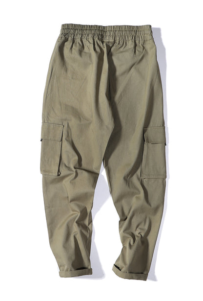 Boutique Multi Pocket Cargo Pants High Street Fashion Long Loose Pants for Mens