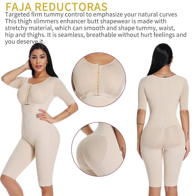 Women's Full Body Shapewear Bodysuit Post Surgery Compression Garment Firm