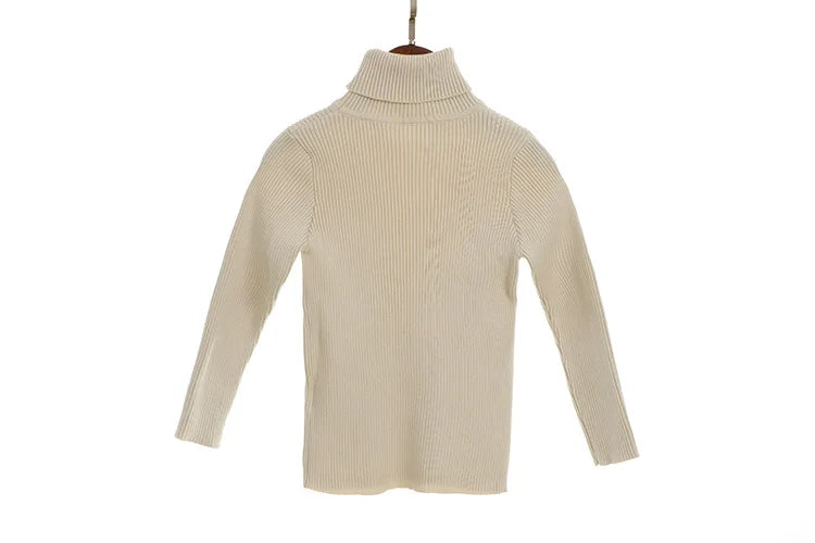 2024 New Sweater Kids Sweaters Autumn Girls Turtleneck Sweaters