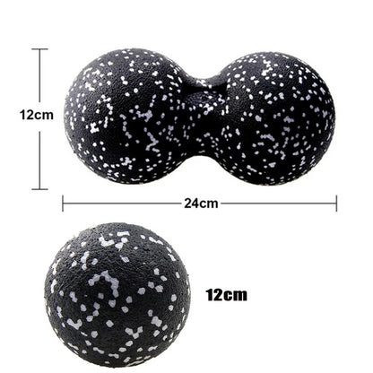 Peanut Fitness Massage Ball Set Yoga Roller Double Lacrosse Mobility Ball